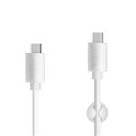 Kabel FIXED USB-C/USB-C, 1m, PD, 60W, bílý FIXD-CC-WH