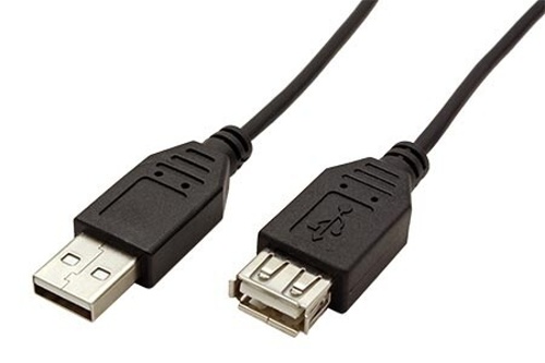 Kábel goobay USB 2.0 prodlužovací A-A, M-F černý, 60cm