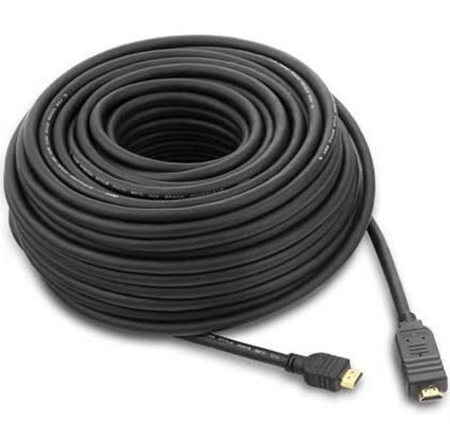 Kábel HDMI High Speed with Ether. kabel se zesilovačem , 25m, 3x stínění, M/M, zlacené konektory, černý kphdmer25