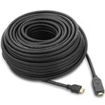 Kábel HDMI High Speed with Ether. kabel se zesilovačem , 25m, 3x stínění, M/M, zlacené konektory, černý kphdmer25