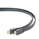 Kábel propojovací HDMI 1.4 + Ethernet plochý , zlacené konektory, 2m kphdmep2