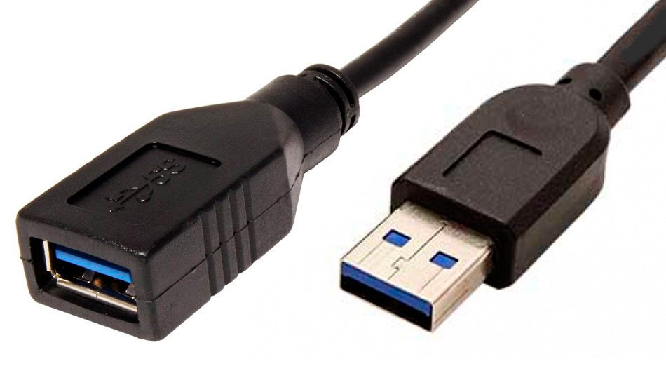 Kábel Roline USB 3.0 A-A 1,8m A(M)- A(F) prodlužovací, černý 11.02.8978