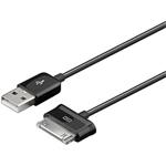 Kábel USB (2.0), USB A M- 30 pin (Samsung) M, 1,2m, čierny, pre Samsung tablety