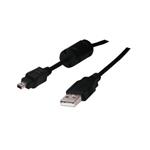 Kábel USB (2.0), USB A M- 4 pin M, 1.8m, čierny, FUJI KVU5018401