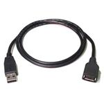 Kábel USB (2.0), USB A M- USB A F, 0.3m, čierny/biely 8590274360976