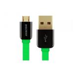 Kábel USB (2.0), USB A M- USB micro M, 0.4m, zelený, Avacom, blistr DCUS-MIC-40G