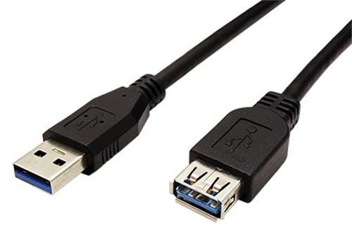 Kábel USB 3.0 A-A 3m A(M)-A(F) prodlužovací, černý 11.92.8993