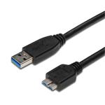 Kábel USB 3.0, A Male/Micro B Male čierny 2m High Quality SKKABUSB30MICRO