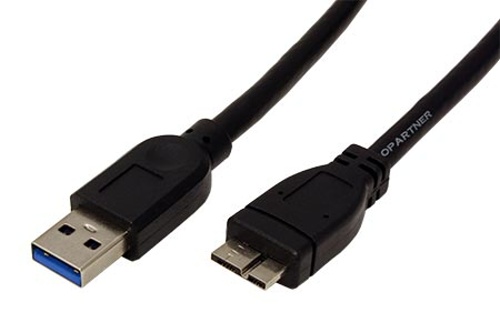 Kábel USB 3.0 SuperSpeed USB 3.0 A(M) - microUSB 3.0 B(M), 2m, černý 11.02.8875