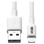 Kabel USB-A 2.0 / Lightning Synchronizace/Nabíjení, MFi Certified, Samec/Samec, bílá, 1.83m M100-006-WH