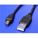 Kábel USB A(M) - miniUSB 5pin B(M), 1,5m (Nikon UC-E4, UC-E5, Olympus CB-USB4, Fuji FZ05365-100)