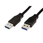 Kábel USB3.0 A(M) - USB3.0 A(M) SuperSpeed 5Gbps 0,5m, čierny 11.92.8886