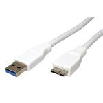 Kábel Value SuperSpeed USB3.0 A(M) - microUSB3.0 B(M), 2m, bílý 11.99.8875