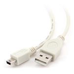 kábel z USB na MiniUSB (5pin), 0,9m, biely, CABLEXPERT