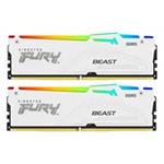 KINGSTON 32GB 6400MT/s DDR5 CL32 DIMM (Kit of 2) FURY Beast White RGB XMP KF564C32BWAK2-32