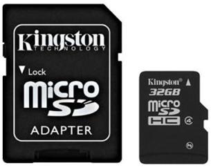 Kingston 32GB microSDHC Class 4 Flash Card SDC4/32GB