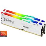 KINGSTON 64GB 6000MT/s DDR5 CL36 DIMM (Kit of 2) FURY Beast White RGB EXPO KF560C36BWEAK2-64