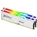 KINGSTON DIMM DDR5 (Kit of 2) FURY Beast White RGB XMP 32GB 5200MT/s CL40 KF552C40BWAK2-32