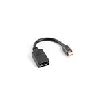 LANBERG adaptér mini DisplayPort 1.1 na Displayport, M/F, kabel 20cm, černý AD-0003-BK