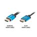 LANBERG HDMI M/M 2.0 kabel 0.5M 4K černý úzký CA-HDMI-22CU-0005-BK