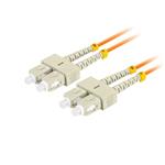 LANBERG optický patch cord MM SC/UPC-SC/UPC duplex 2m LSZH OM2 50/125 průměr 3mm, barva oranžová FO-SUSU-MD21-0020-OG