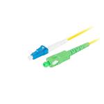 LANBERG optický patch cord SM LC/UPC-SC/APC simplex 5m LSZH G657A1 průměr 3mm, barva žlutá FO-LUSA-SS11-0050-YE