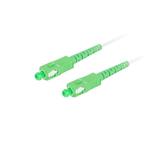 LANBERG optický patch cord SM SC/APC-SC/APC simplex 15m LSZH G657A2 průměr 3mm, barva bílá FO-SASA-SS21-0150-WH