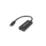 LANBERG USB-C(M) 3.1 na Displayport(F) adaptér kabel 15CM černý AD-UC-DP-01