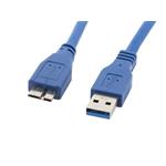 LANBERG USB MICRO(M)->USB-A(M) 3.0 CABLE 0.5M BLUE CA-US3M-10CC-0005-B