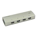 LC POWER LC-HUB-EX4S-ALU HUB external, 4x USB 3.0, silver aluminium, slim shape