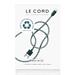 Le Cord kábel Braided Recycled Cable Lightning to USB 2m - Ghost Net Green LC1330