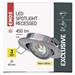 LED bodové svietidlo Exclusive strieborné, kruh 5W teplá b. 8592920054543