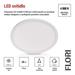 LED prisadené svietidlo FLORI okrúhle, biele, 18W, neutrálna biela 8592920132340