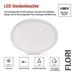 LED prisadené svietidlo FLORI okrúhle, biele, 18W, neutrálna biela 8592920132340