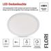 LED prisadené svietidlo FLORI okrúhle, biele, 22W, neutrálna biela 8592920132364