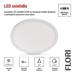 LED prisadené svietidlo FLORI okrúhle, biele, 22W, neutrálna biela 8592920132364