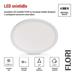 LED prisadené svietidlo FLORI okrúhle, biele, 22W, neutrálna biela 8592920132364