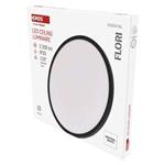 LED prisadené svietidlo FLORI okrúhle, čierné, 22W, neutrálna biela 8592920132449