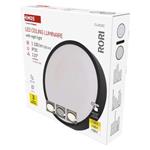 LED prisadené svietidlo RORI kruhové, čierné,17W, CCT 8592920133170