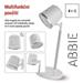 LED stolná lampa ABBIE, dobíjacia, biela 8592920137796