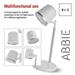 LED stolná lampa ABBIE, dobíjacia, biela 8592920137796