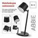 LED stolná lampa ABBIE, dobíjacia, čierna 8592920137819