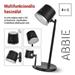 LED stolná lampa ABBIE, dobíjacia, čierna 8592920137819