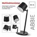 LED stolná lampa ABBIE, dobíjacia, čierna 8592920137819