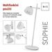 LED stolná lampa SOPHIE, dobíjacia, biela 8592920137772