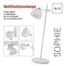 LED stolná lampa SOPHIE, dobíjacia, biela 8592920137772