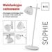 LED stolná lampa SOPHIE, dobíjacia, biela 8592920137772