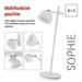 LED stolná lampa SOPHIE, dobíjacia, biela 8592920137772