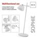 LED stolná lampa SOPHIE, dobíjacia, biela 8592920137772