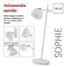 LED stolná lampa SOPHIE, dobíjacia, biela 8592920137772